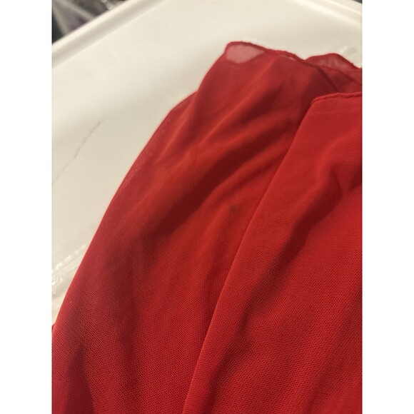 Y2K Rampage Babydoll Cami Top Red M Coquette Fairy gothic Butterfly Sheer Beaded - Picture 6 of 16